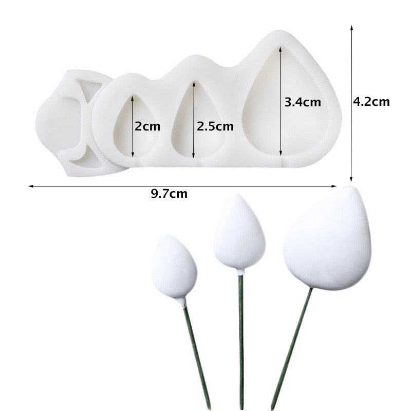 🌷 【Single Mold Option】Handmade Silicone Flower Mold — Select Your Favorite Design 🌸