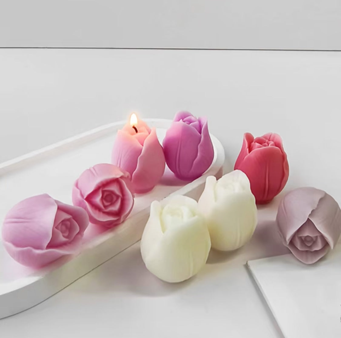 DIY Tulip Candle Silicone Mold - Creative Candle Making Tool to Elevate Your Craft